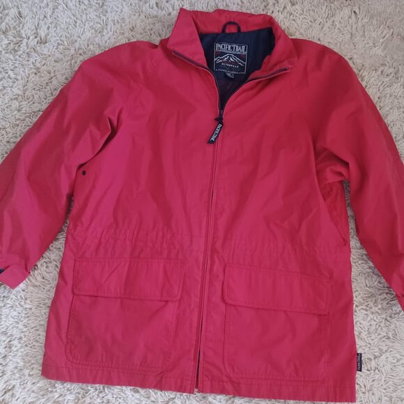 Pacific Trail Men’s XL Red Outdoor Jacket Windbreaker Vintage Style Full Zip - Picture 1 of 8